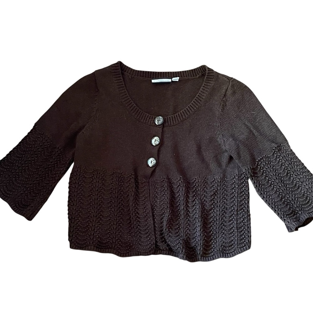 Croft & Barrow Dark Brown Knit Cardigan